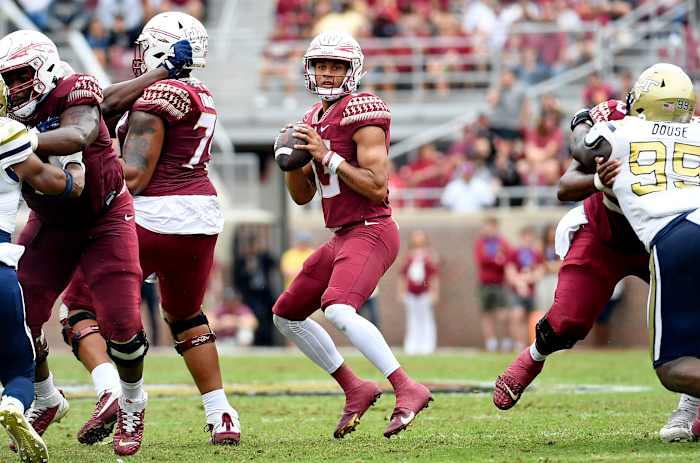 Florida State quarterback Jordan Travis vs Georgia Tech